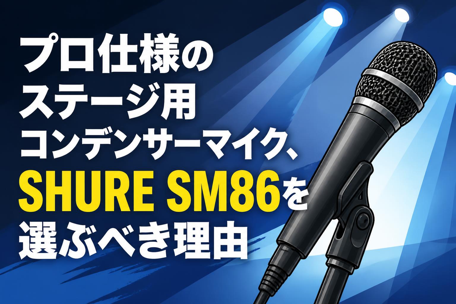 美品 Shure SM86 (ハンドヘルドコンデンサーマイク) プロ仕様のステージ用コンデンサーマイク、SHURE SM86を選ぶべき理由
