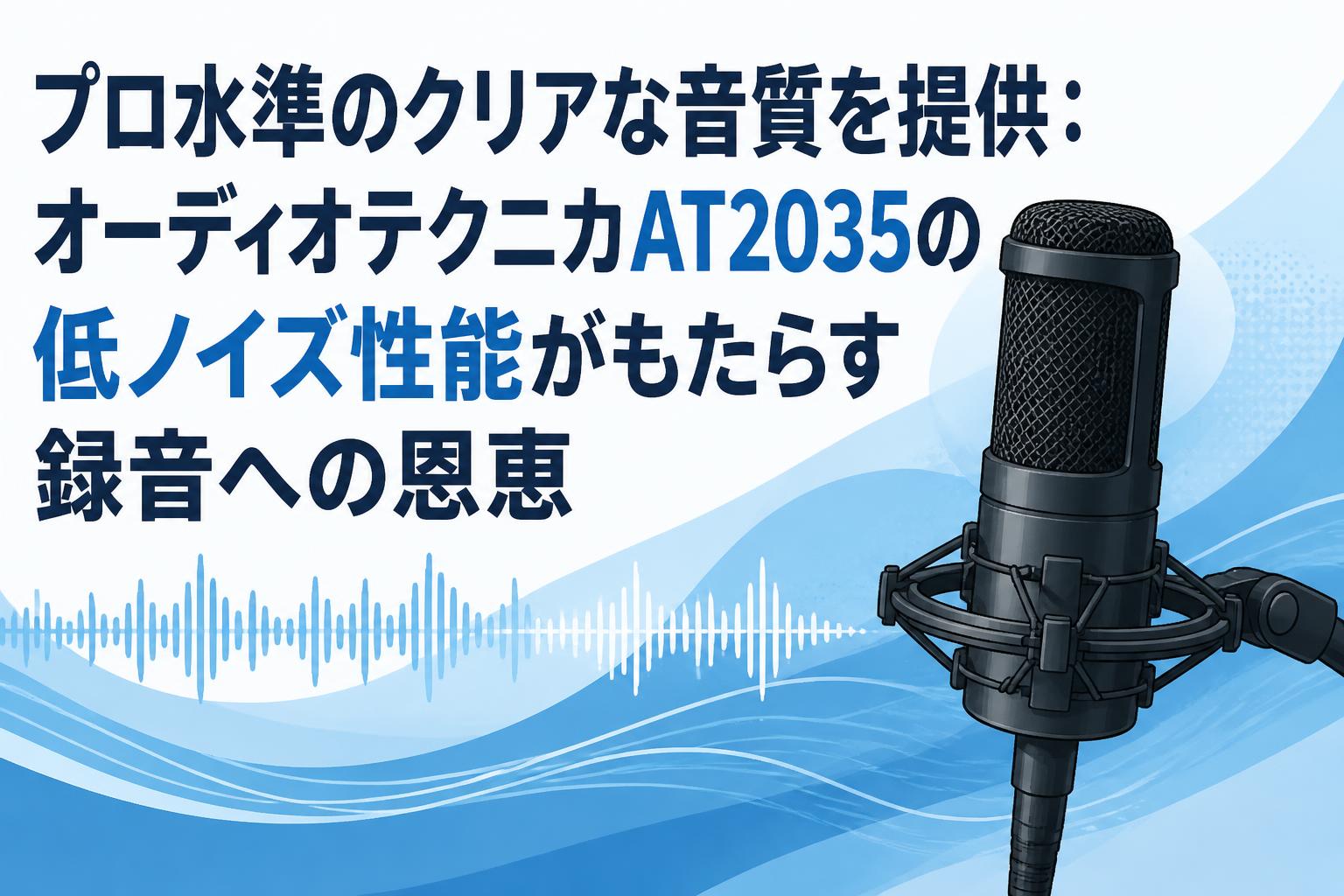 プロ水準のクリアな音質を提供：オーディオテクニカAT2035の低ノイズ