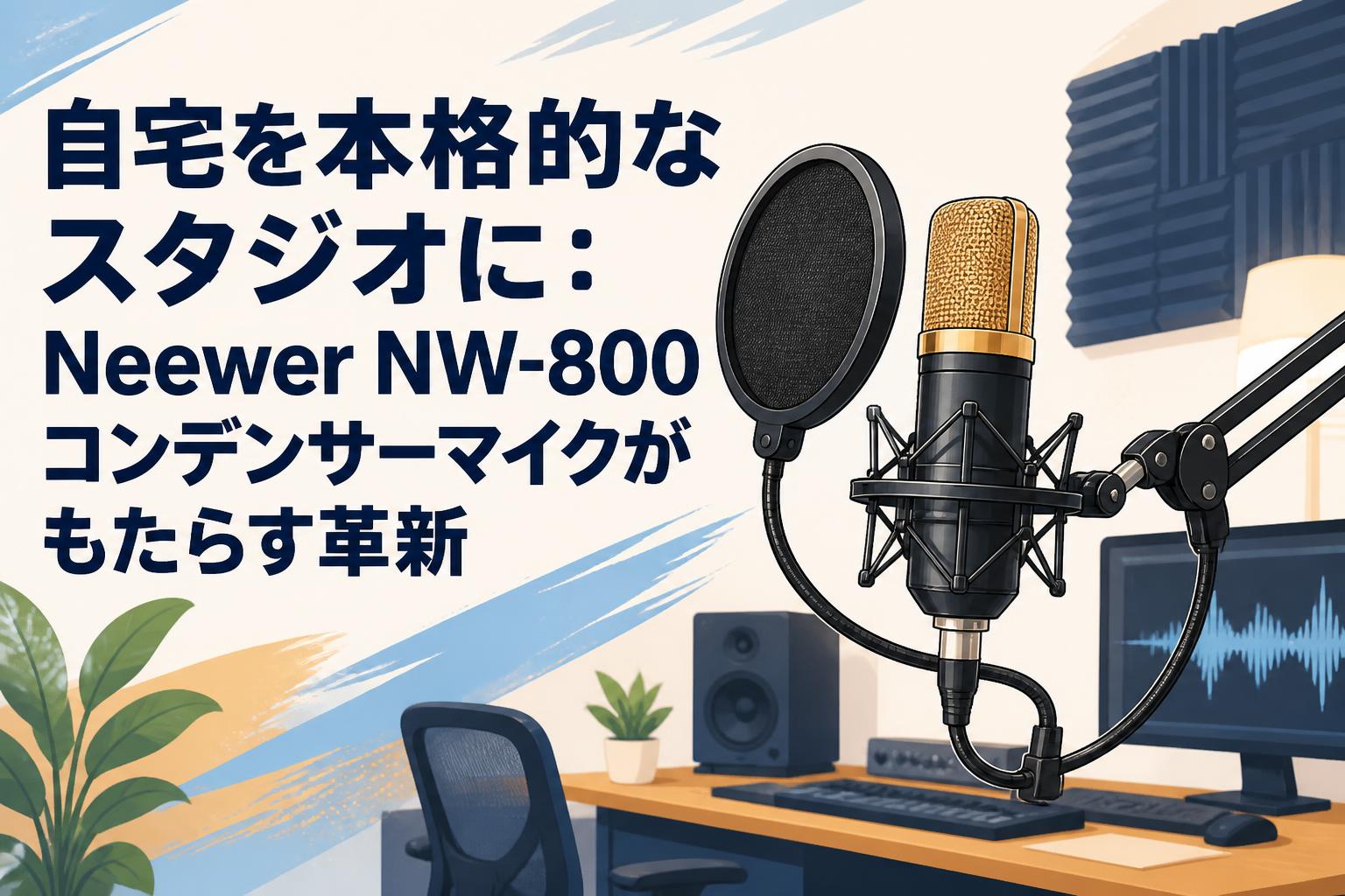 ❤自宅が本格派的な収録スタジオに早変わり♪❤プロ用コンデンサーマイクセット 自宅を本格的なスタジオに：Neewer NW-800コンデンサーマイクが