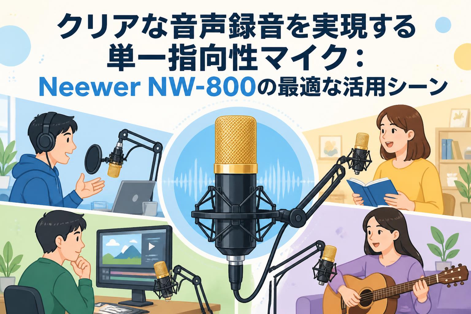 クリアな音声録音を実現する単一指向性マイク：Neewer NW-800の最適な