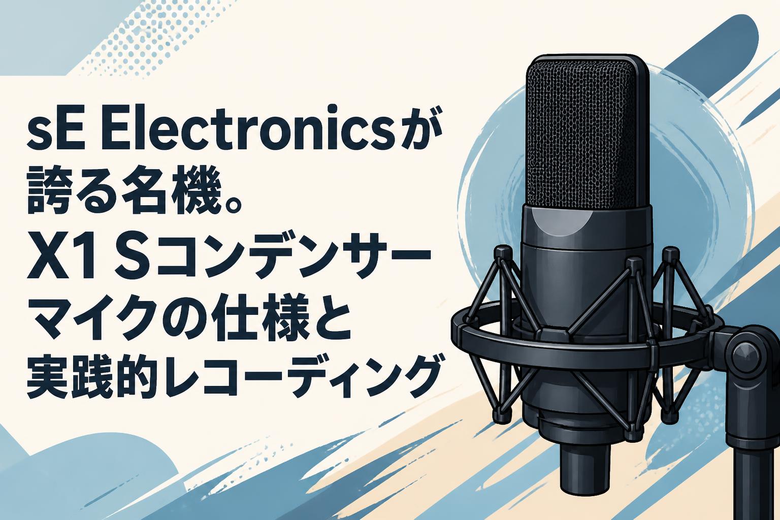 sE Electronics X1S コンデンサーマイク sE Electronicsが誇る名機。X1 Sコンデンサーマイクの仕様と実践的