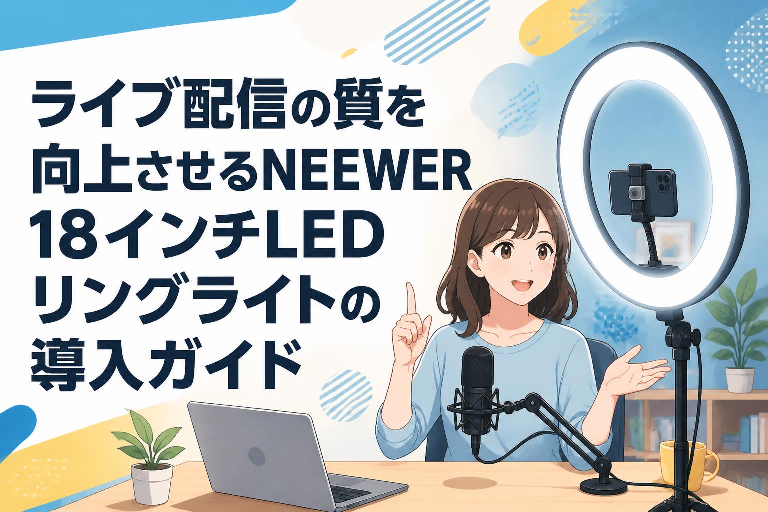 LED リングライト ライブ配信の質を向上させるNEEWER 18インチLEDリングライトの導入