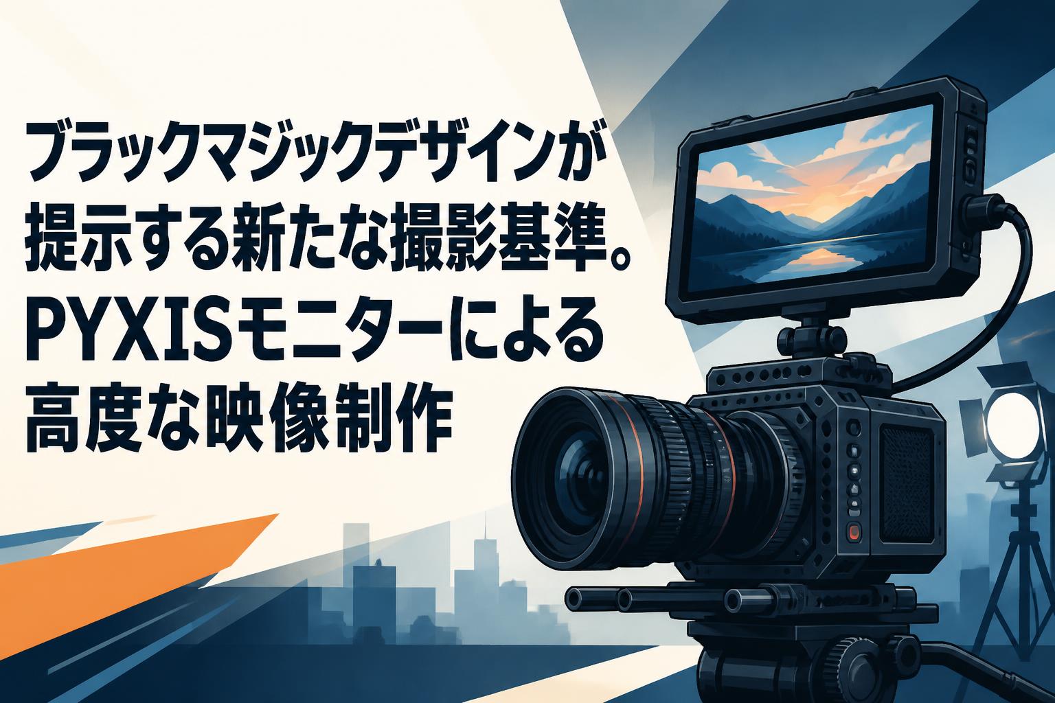 ブラックマジックデザインが提示する新たな撮影基準。PYXISモニター ブラックマジックデザインが提示する新たな撮影基準。PYXISモニター
