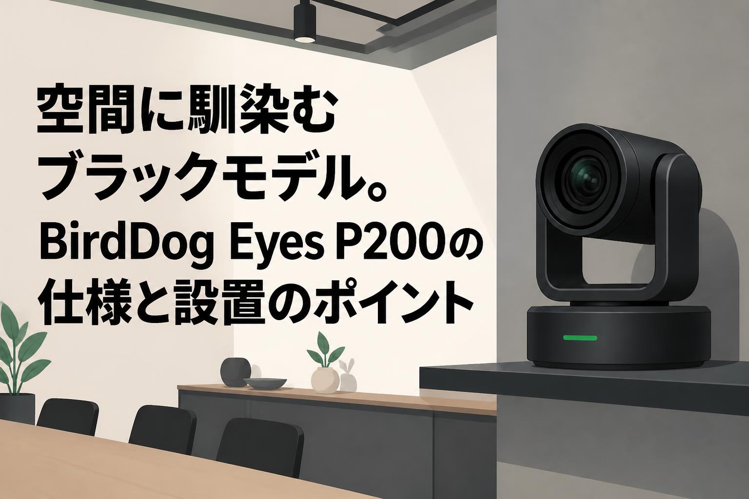 空間に馴染むブラックモデル。BirdDog Eyes P200の仕様と設置の