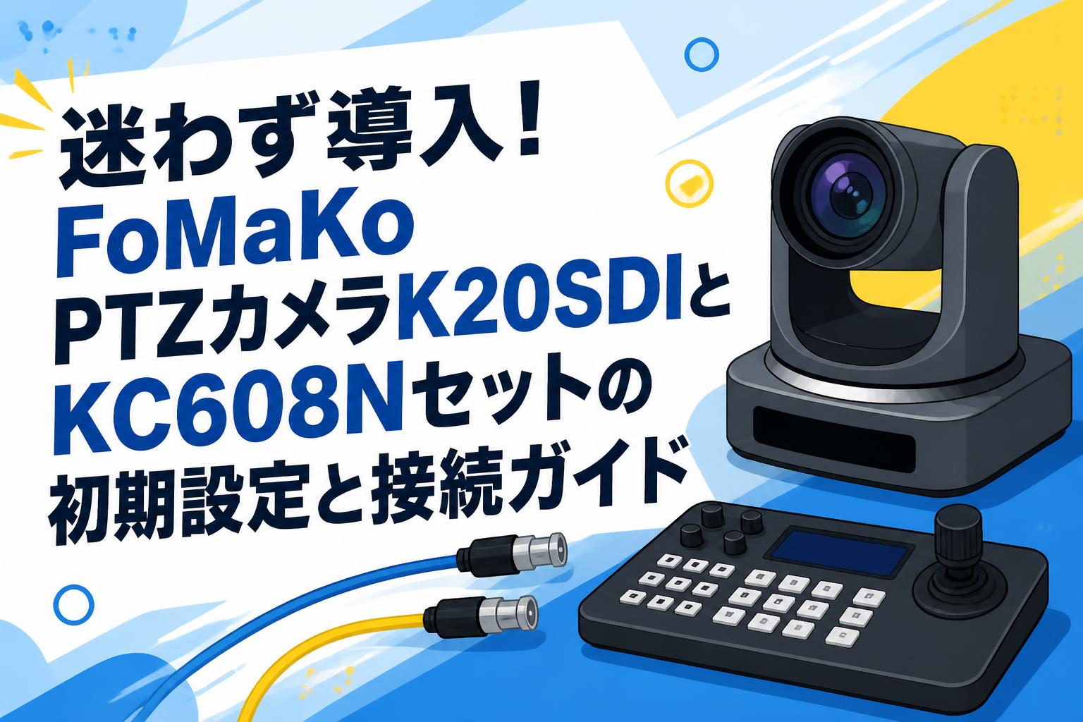 迷わず導入！FoMaKo PTZカメラK20SDIとKC608Nセットの初期設定と接続