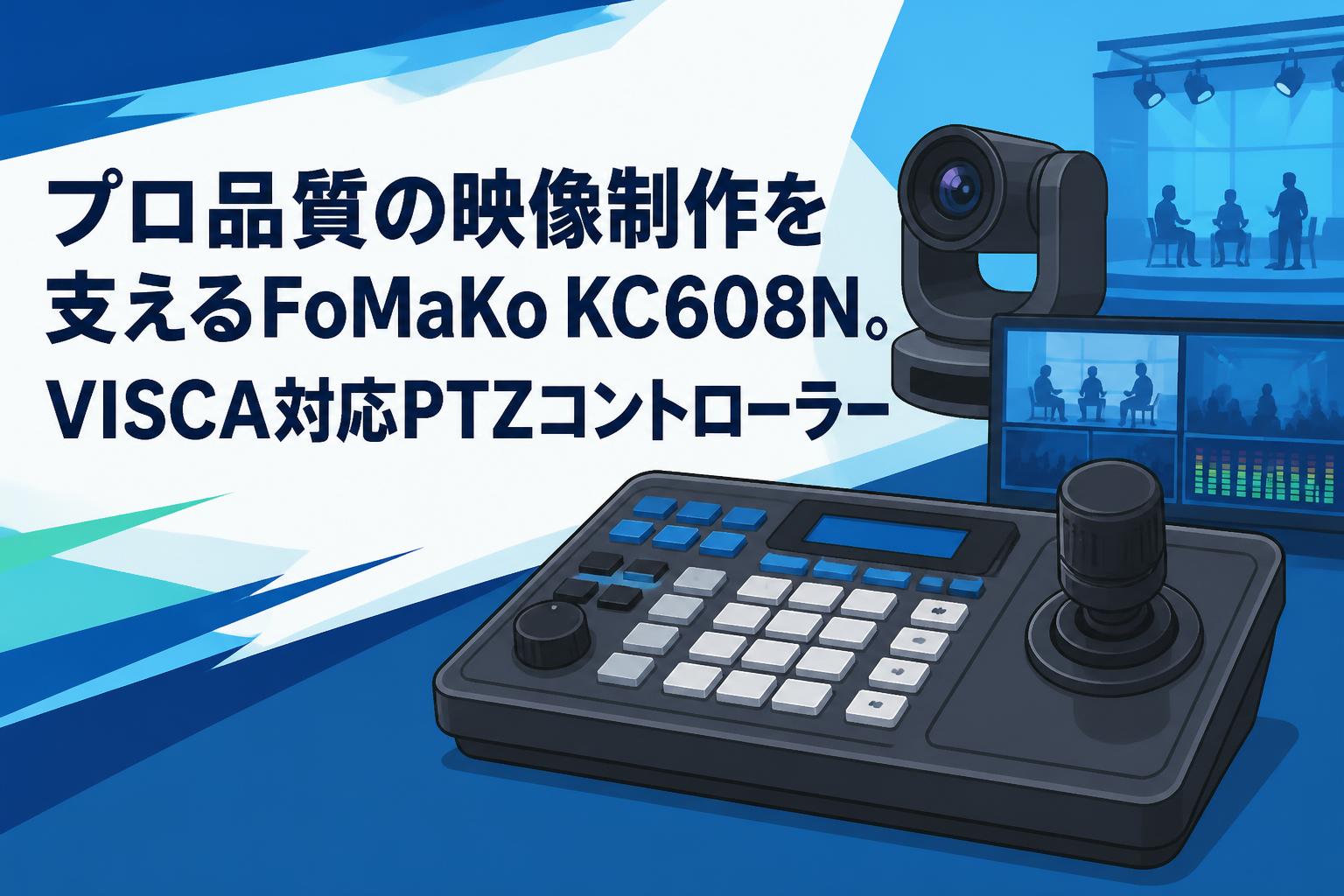 プロ品質の映像制作を支えるFoMaKo KC608N。VISCA対応PTZ