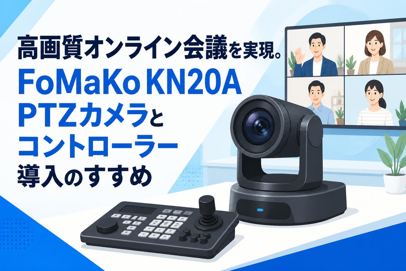 高画質オンライン会議を実現。FoMaKo KN20A PTZカメラとコントローラー