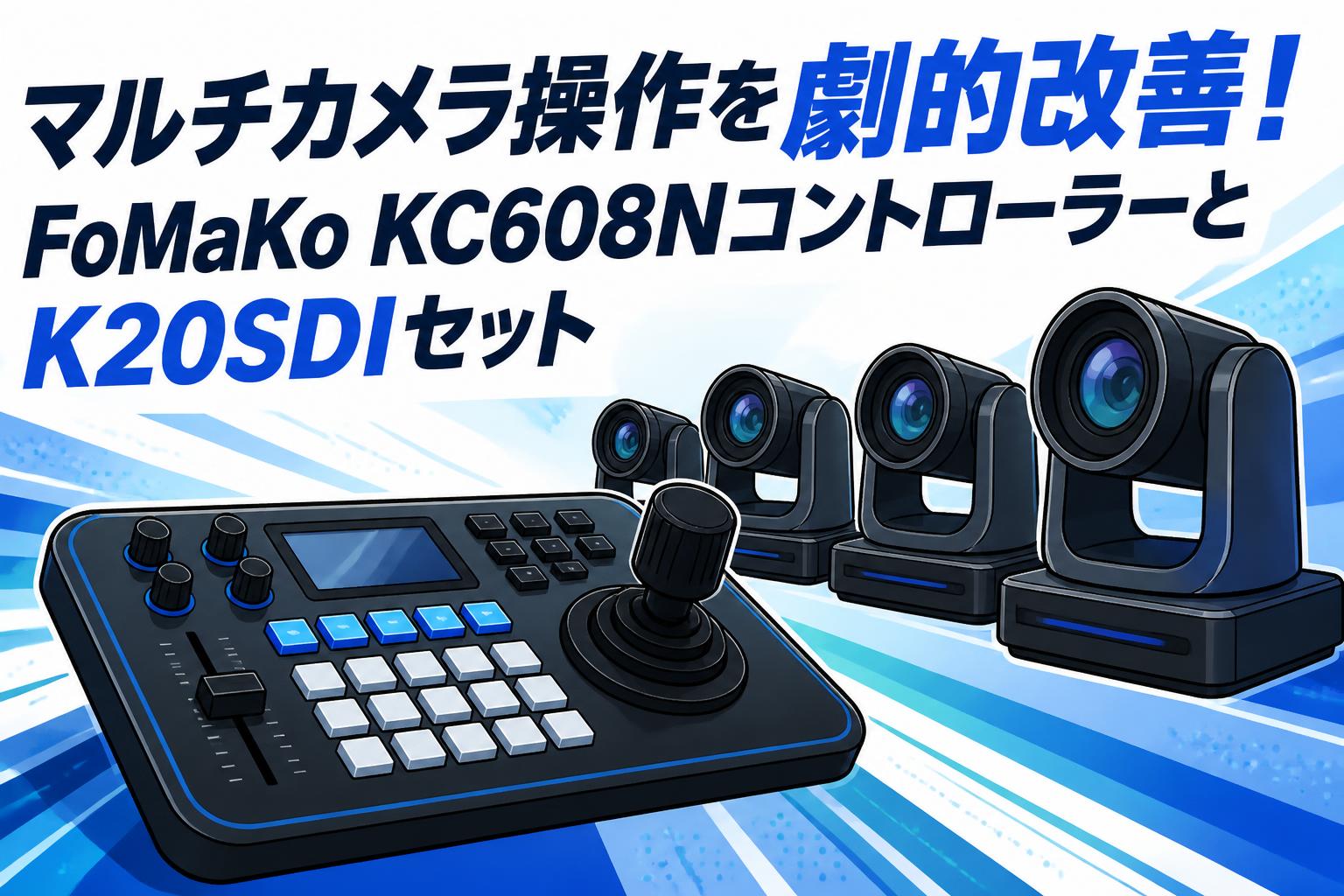 マルチカメラ操作を劇的改善！FoMaKo KC608NコントローラーとK20SDI
