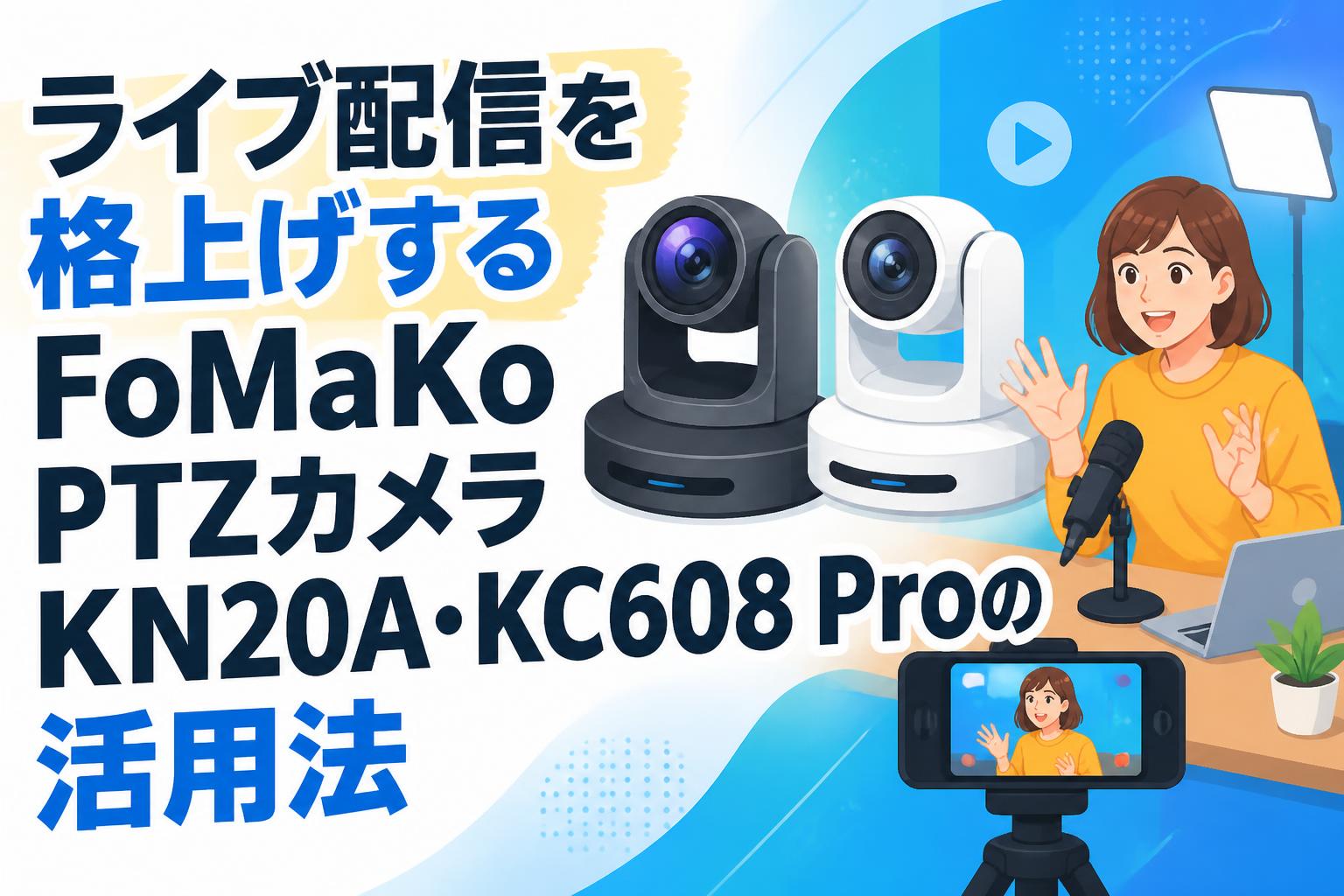 ライブ配信を格上げするFoMaKo PTZカメラKN20A・KC608 Proの活用法