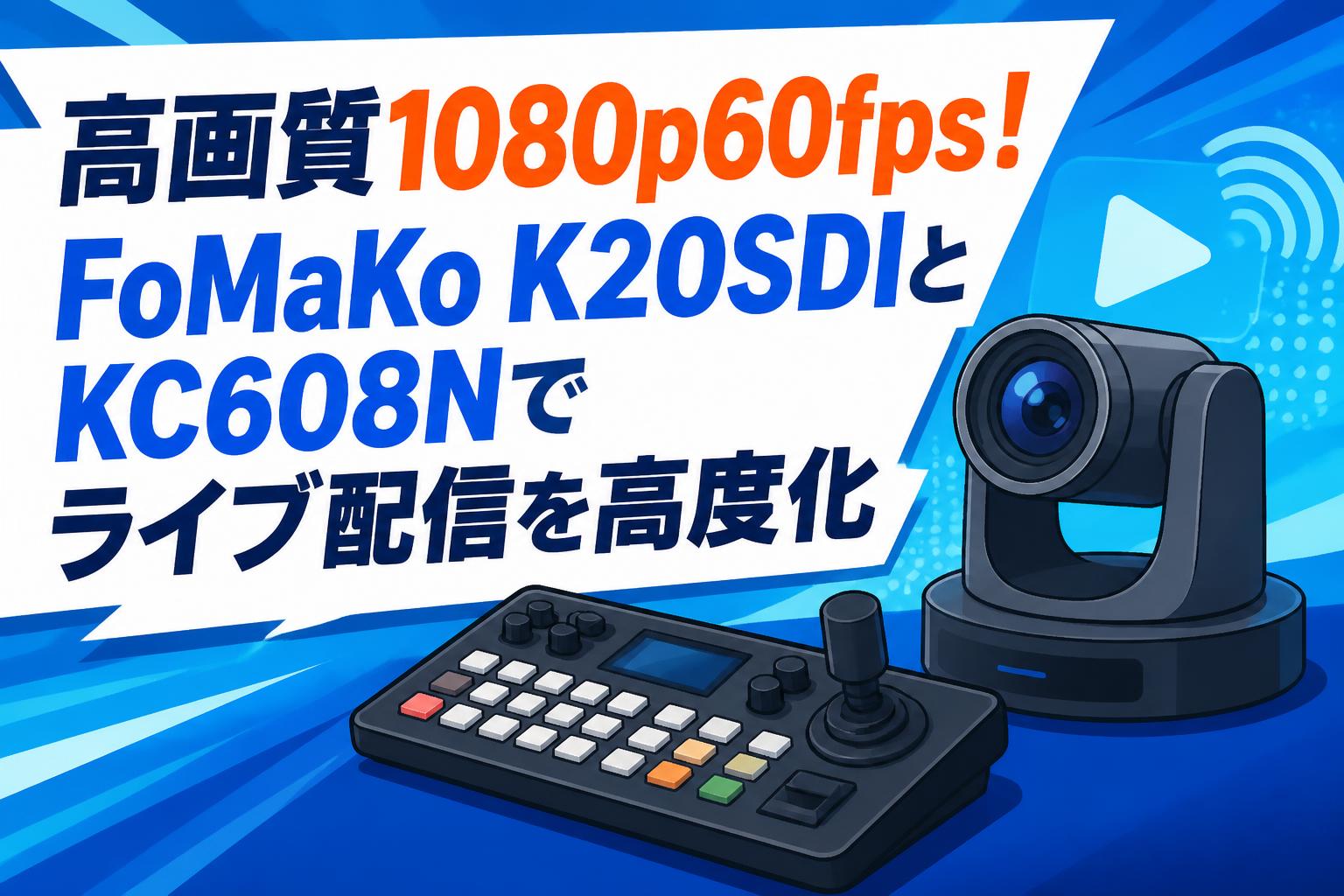 高画質1080p60fps！FoMaKo K20SDIとKC608Nでライブ配信を高度化
