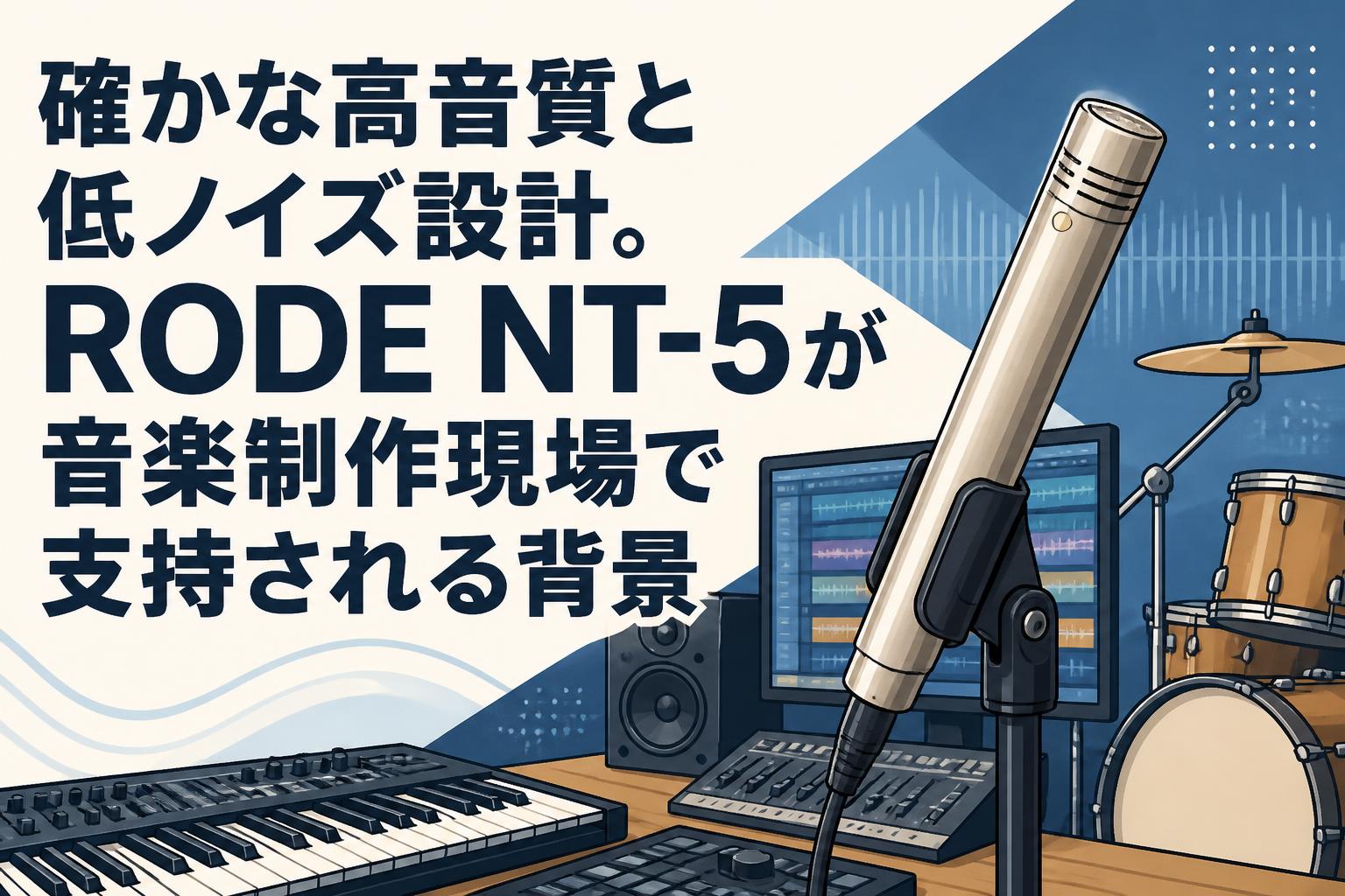 確かな高音質と低ノイズ設計。RODE NT-5が音楽制作現場で支持される