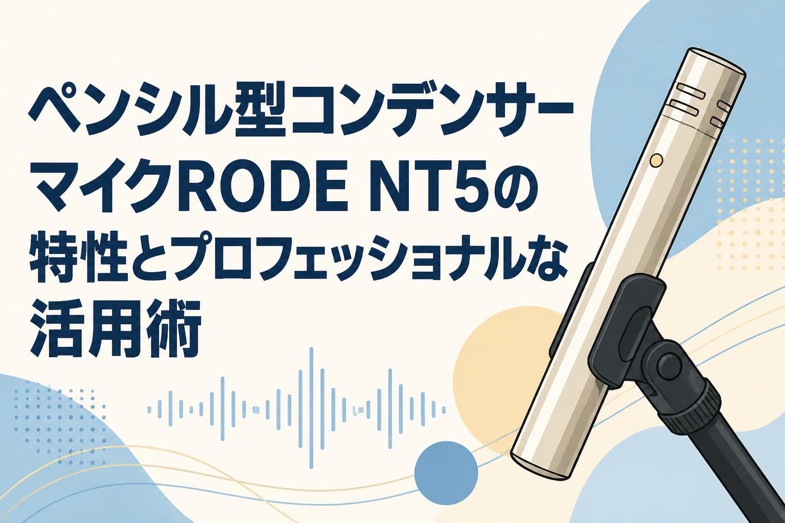 ペンシル型コンデンサーマイクRODE NT5の特性とプロフェッショナルな