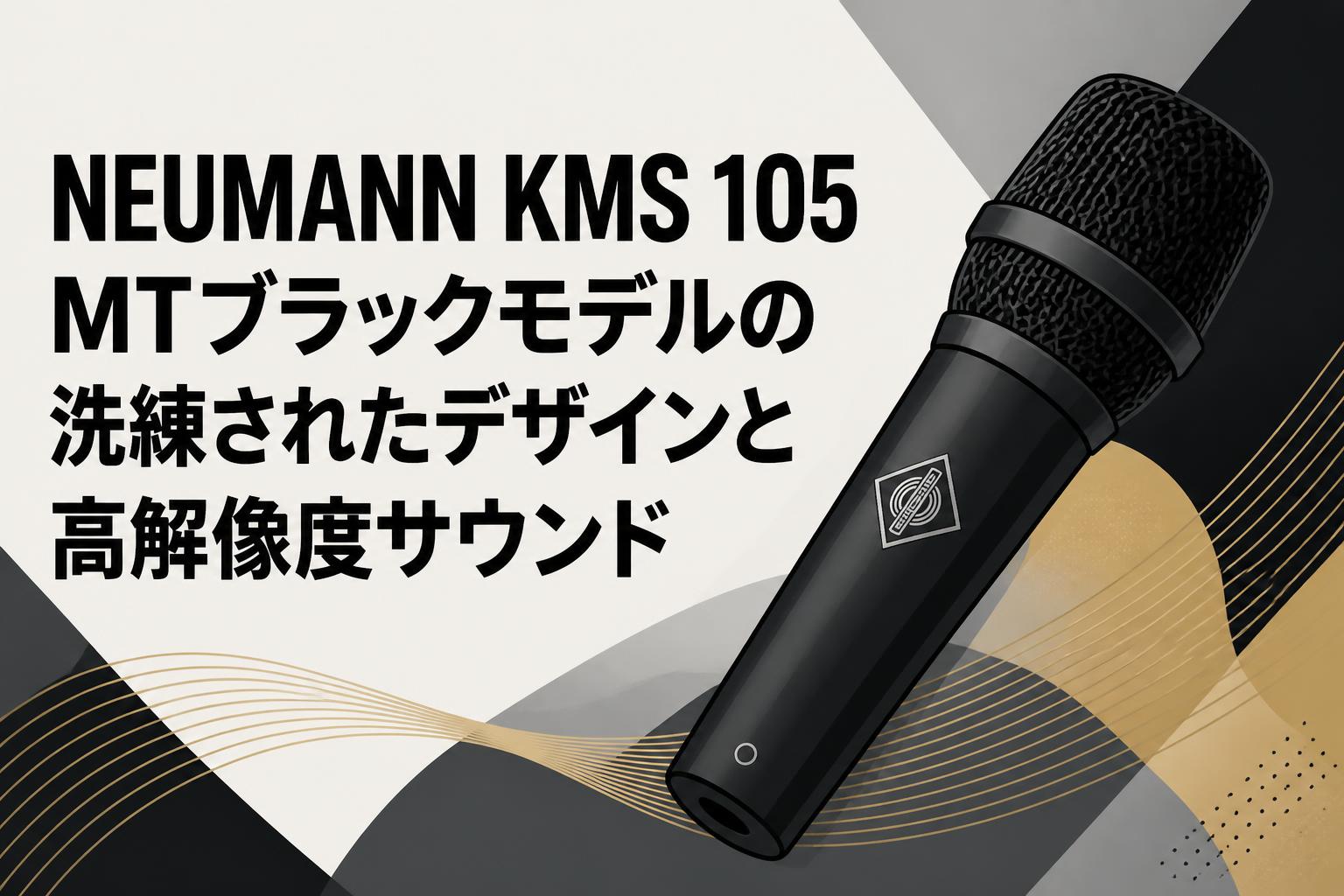 NEUMANN KMS 105 MTブラックモデルの洗練されたデザインと高解像度