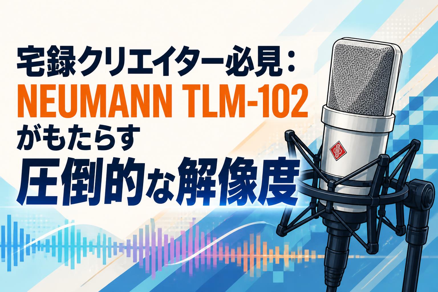 宅録クリエイター必見：NEUMANN TLM-102がもたらす圧倒的な解像度