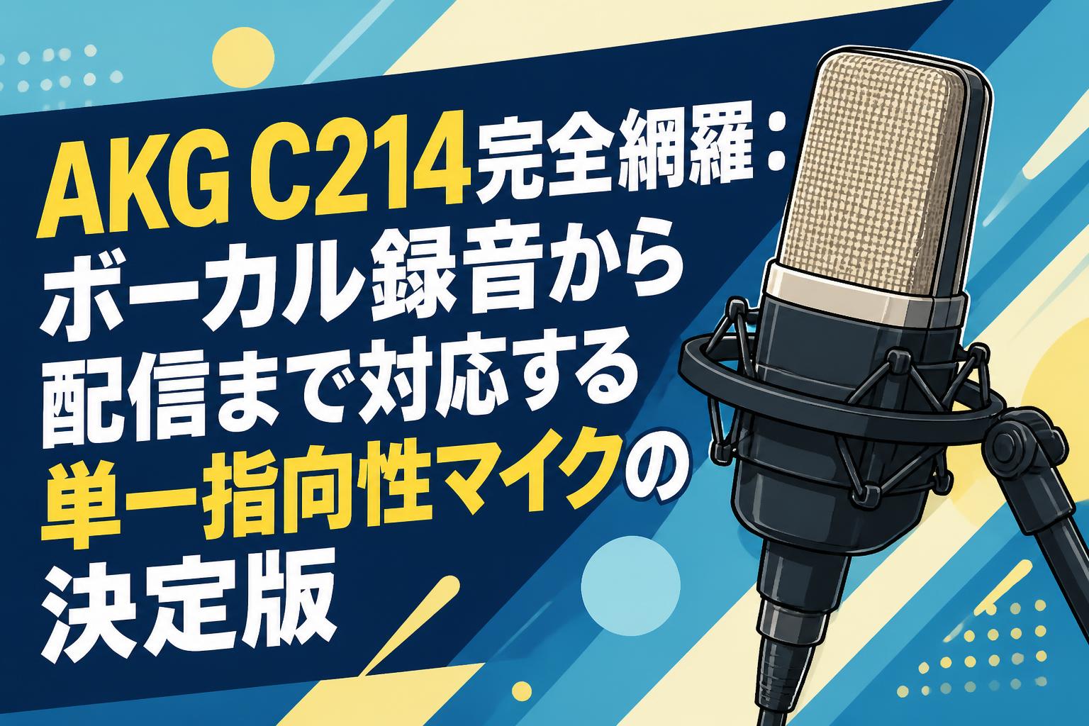 AKG C214完全網羅：ボーカル録音から配信まで対応する単一指向性マイク