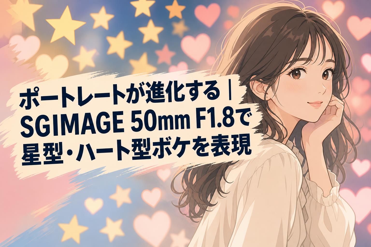 ポートレートが進化する｜SGIMAGE 50mm F1.8で星型・ハート型ボケを