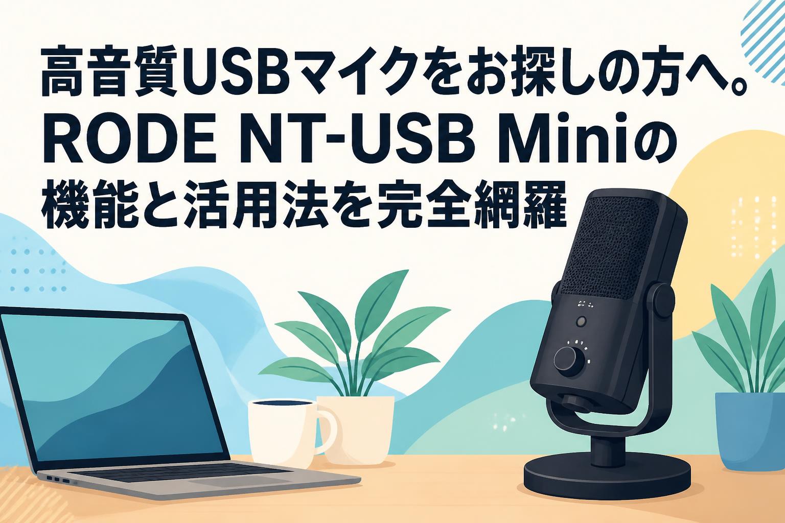 高音質USBマイクをお探しの方へ。RODE NT-USB Miniの機能と活用法を