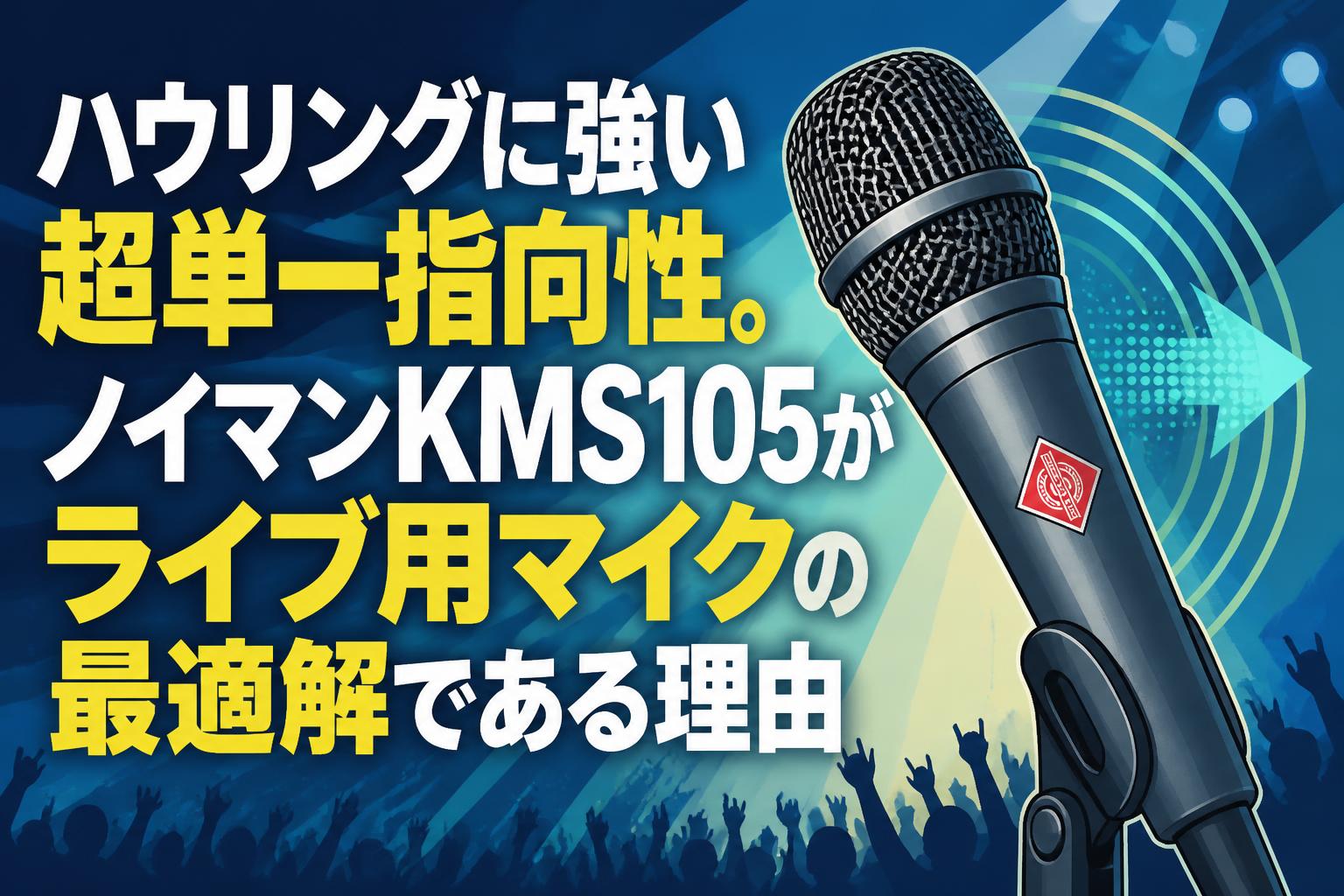 ハウリングに強い超単一指向性。ノイマンKMS105がライブ用マイクの最適