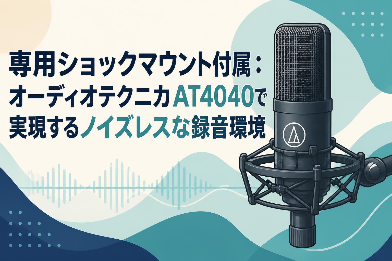専用ショックマウント付属：オーディオテクニカAT4040で実現する