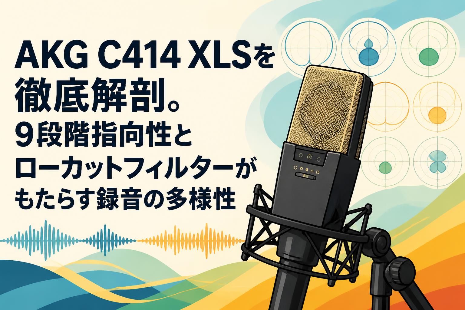 AKG C414 XLSを徹底解剖。9段階指向性とローカットフィルターが