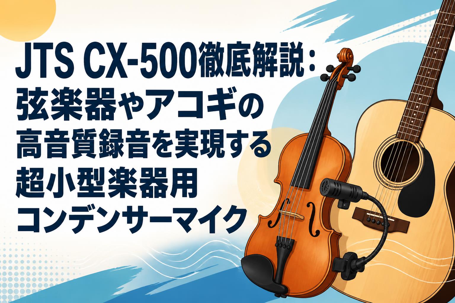 JTS CX-500徹底解説：弦楽器やアコギの高音質録音を実現する超小型楽器