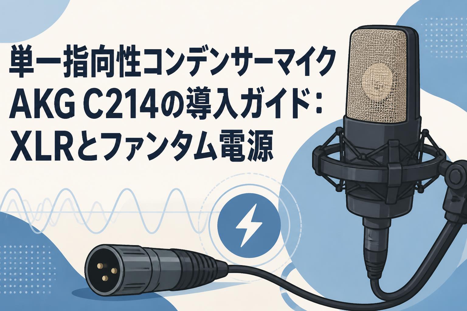 単一指向性コンデンサーマイクAKG C214の導入ガイド：XLRとファンタム