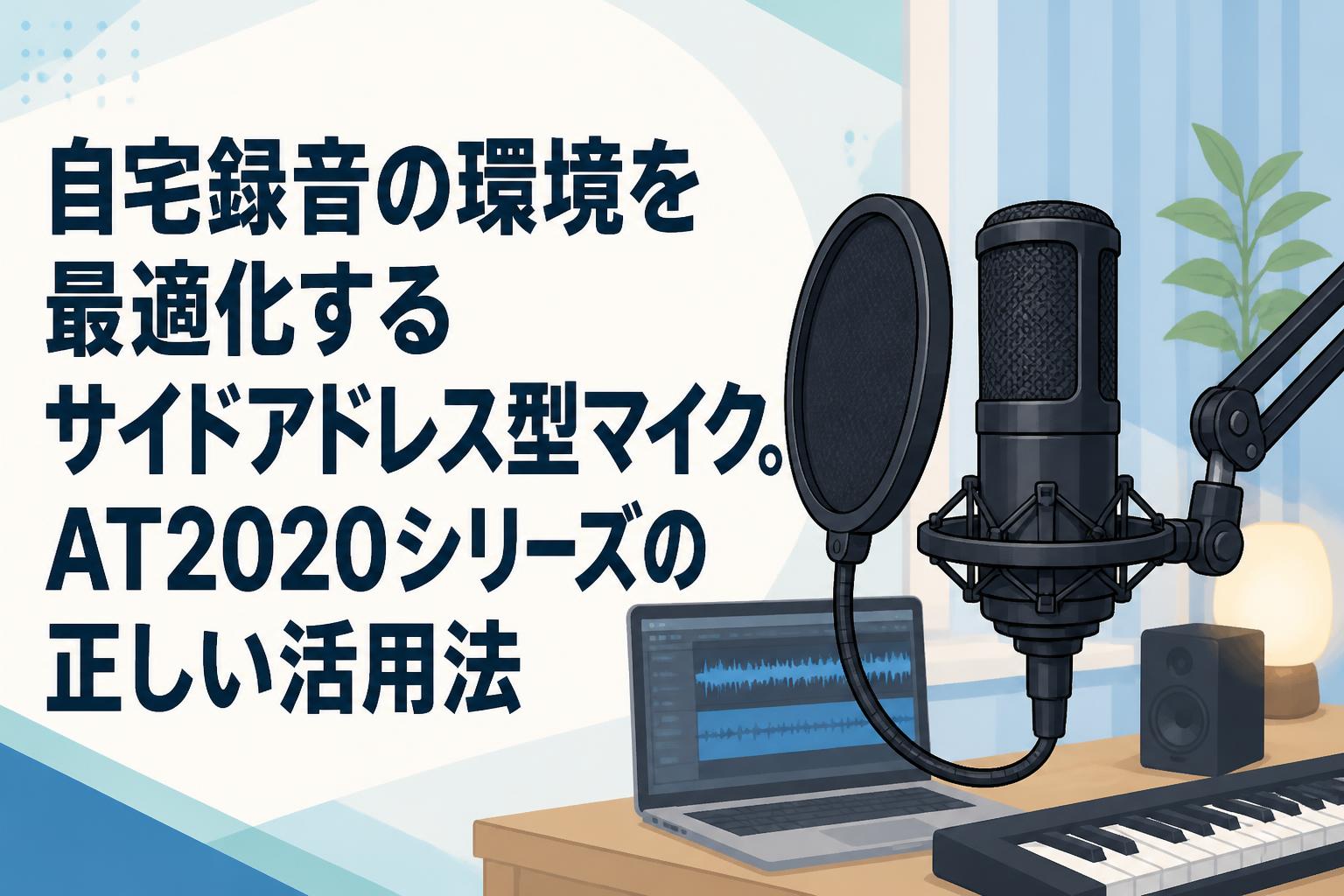 自宅録音の環境を最適化するサイドアドレス型マイク。AT2020シリーズの