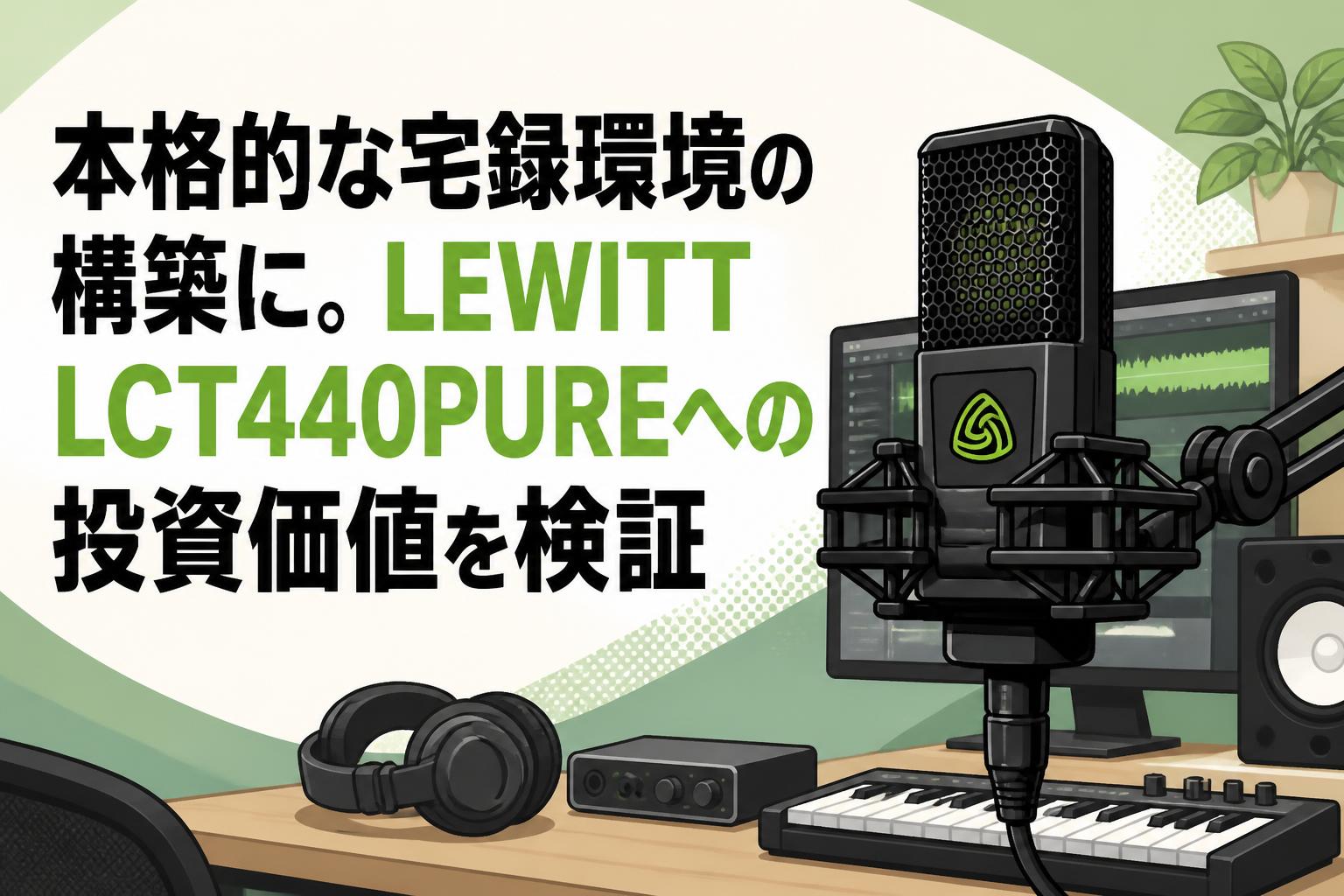 本格的な宅録環境の構築に。LEWITT LCT440PUREへの投資価値を検証