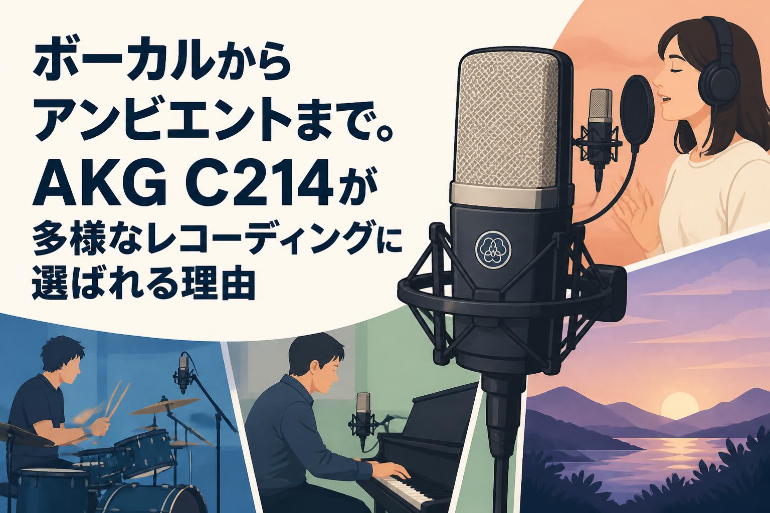 ボーカルからアンビエントまで。AKG C214が多様なレコーディングに選ば