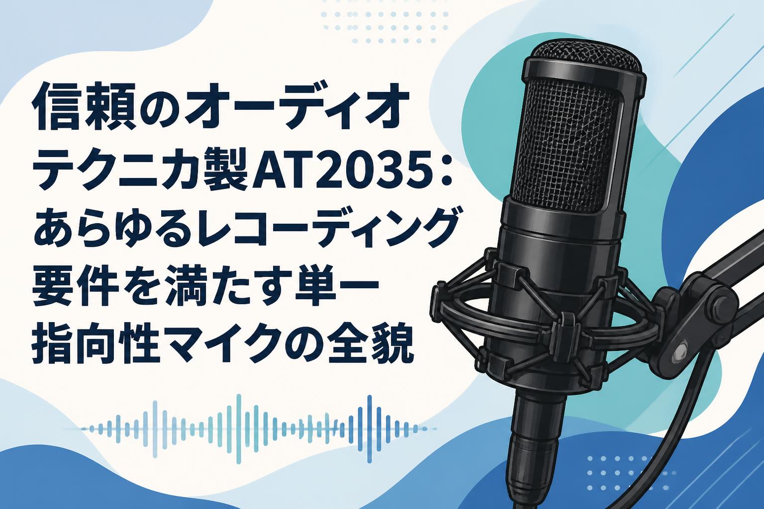 信頼のオーディオテクニカ製AT2035：あらゆるレコーディング要件を