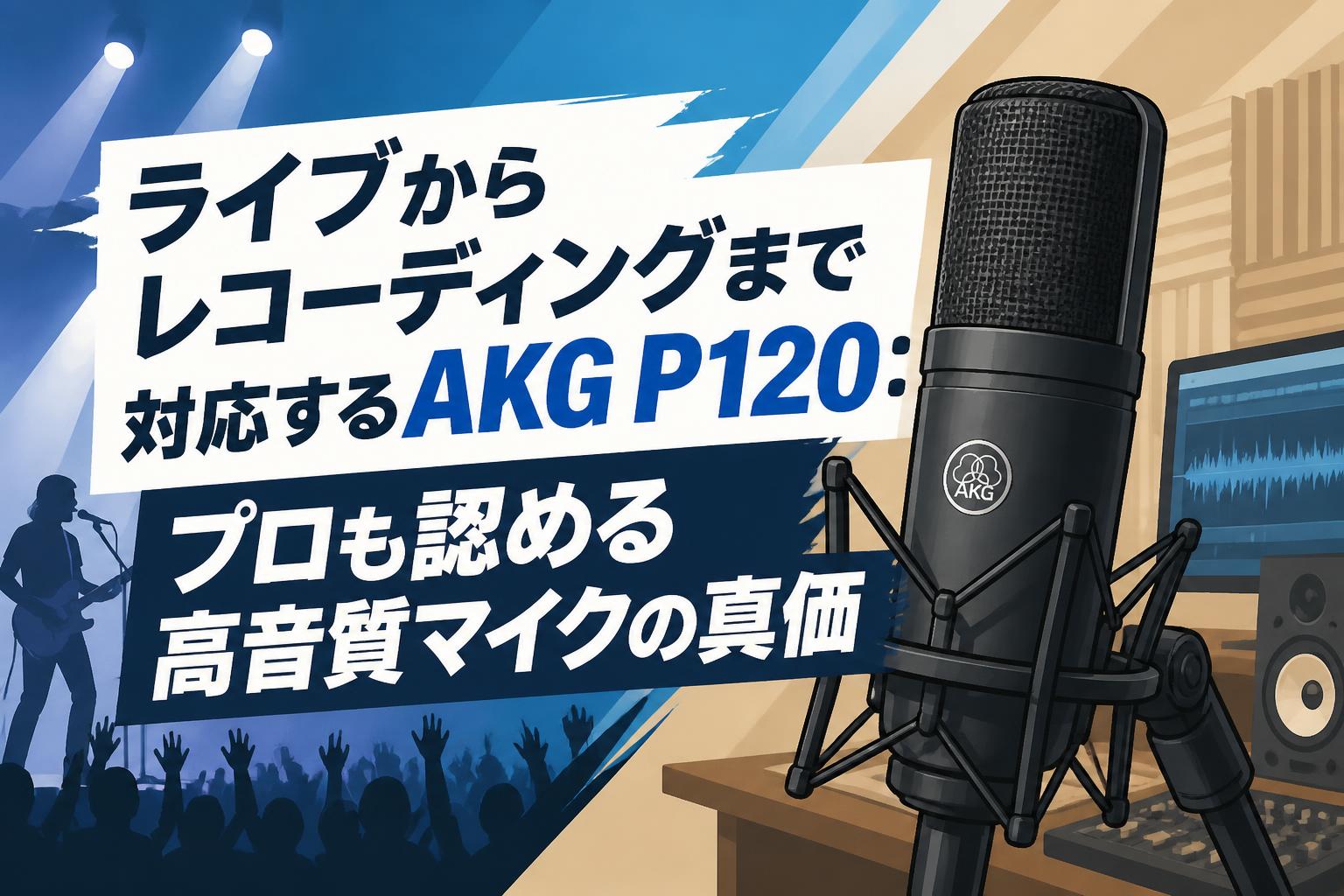 ライブからレコーディングまで対応するAKG P120：プロも認める高音質