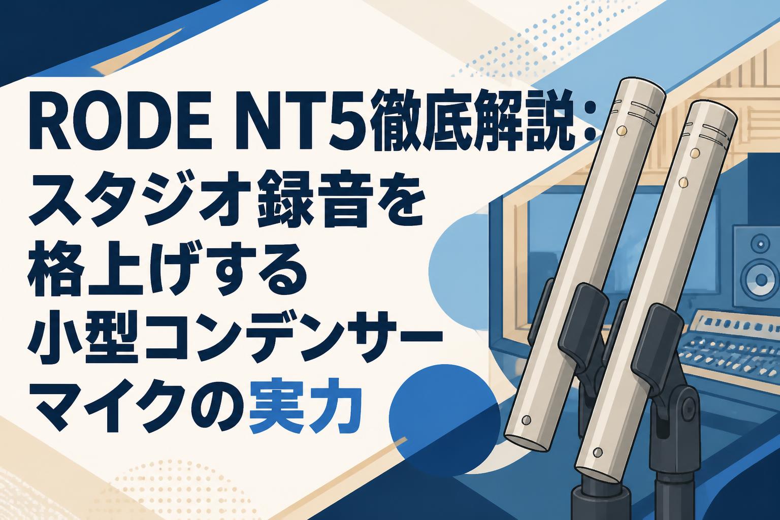 RODE NT5徹底解説：スタジオ録音を格上げする小型コンデンサーマイクの