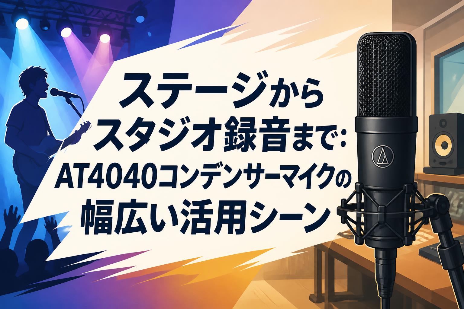 ステージからスタジオ録音まで：AT4040コンデンサーマイクの幅広い活用