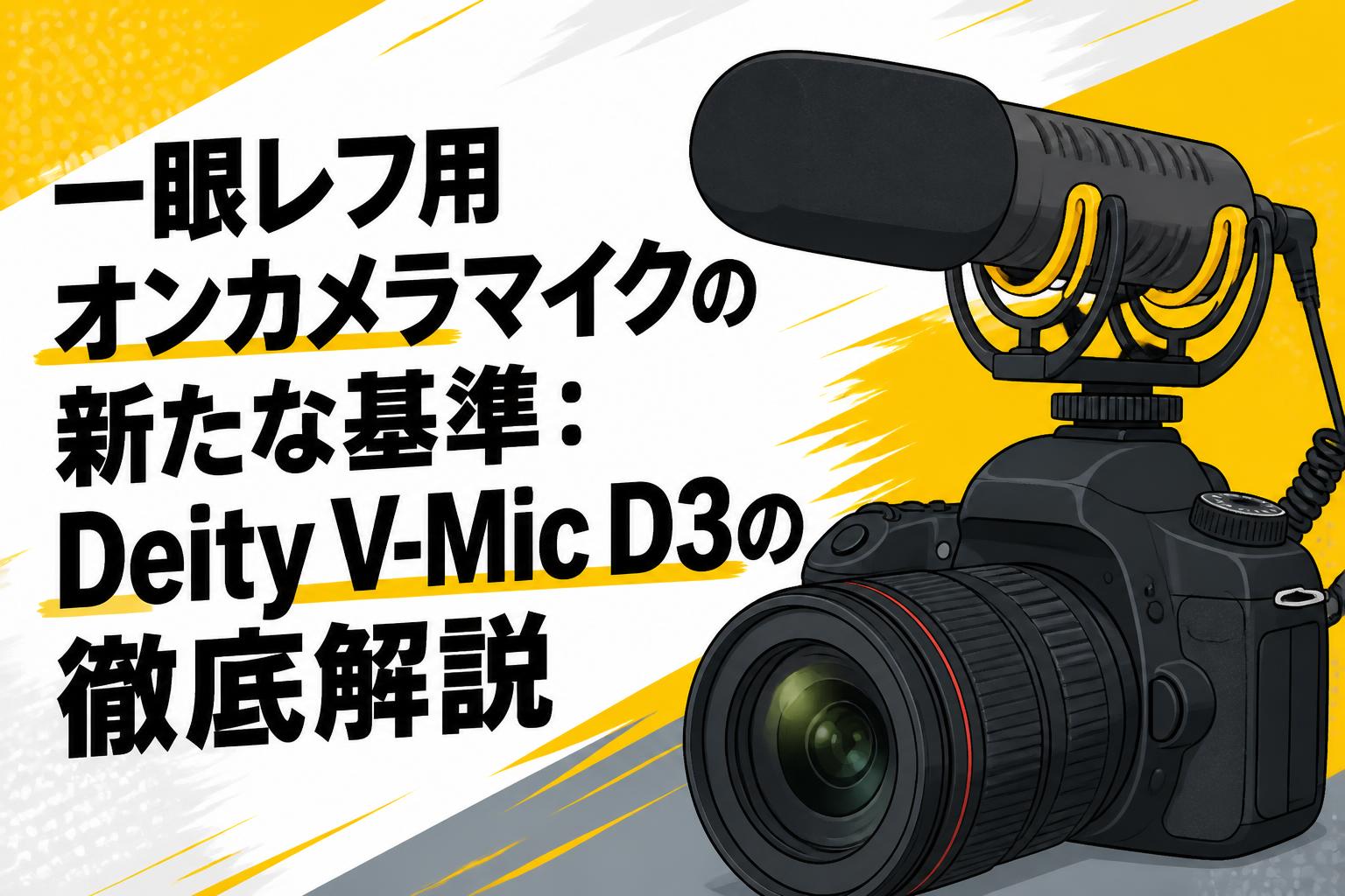 一眼レフ用オンカメラマイクの新たな基準：Deity V-Mic D3の徹底解説