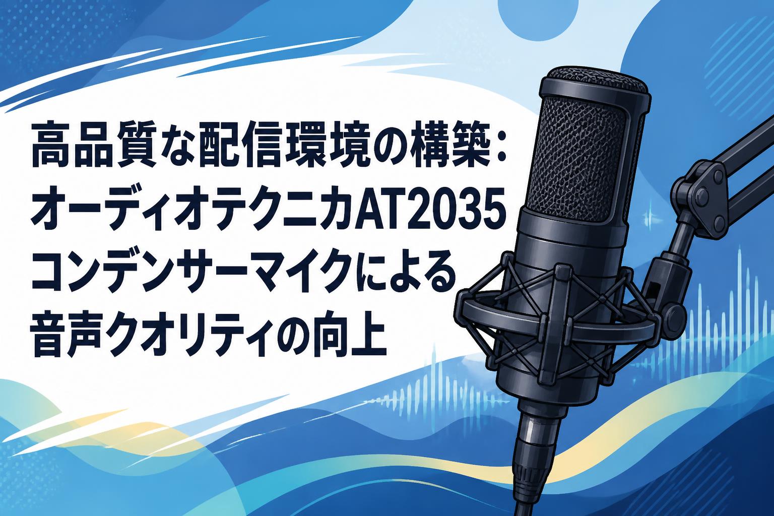 高品質な配信環境の構築：オーディオテクニカAT2035コンデンサーマイク