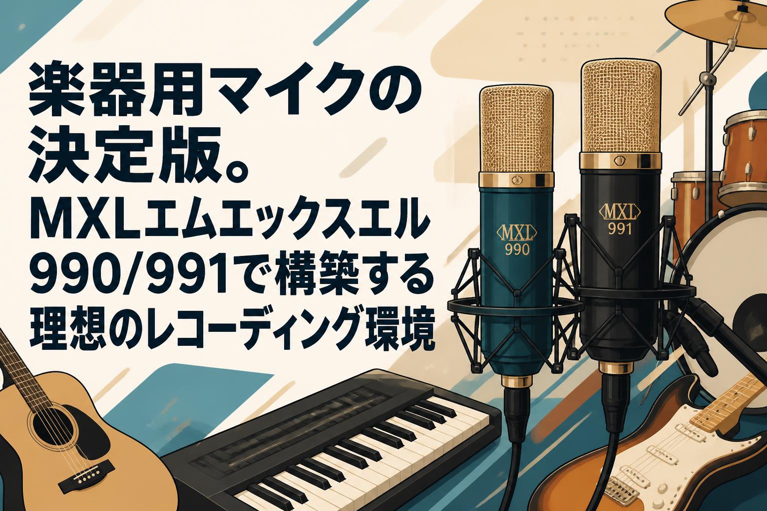 楽器用マイクの決定版。MXLエムエックスエル990/991で構築する理想の
