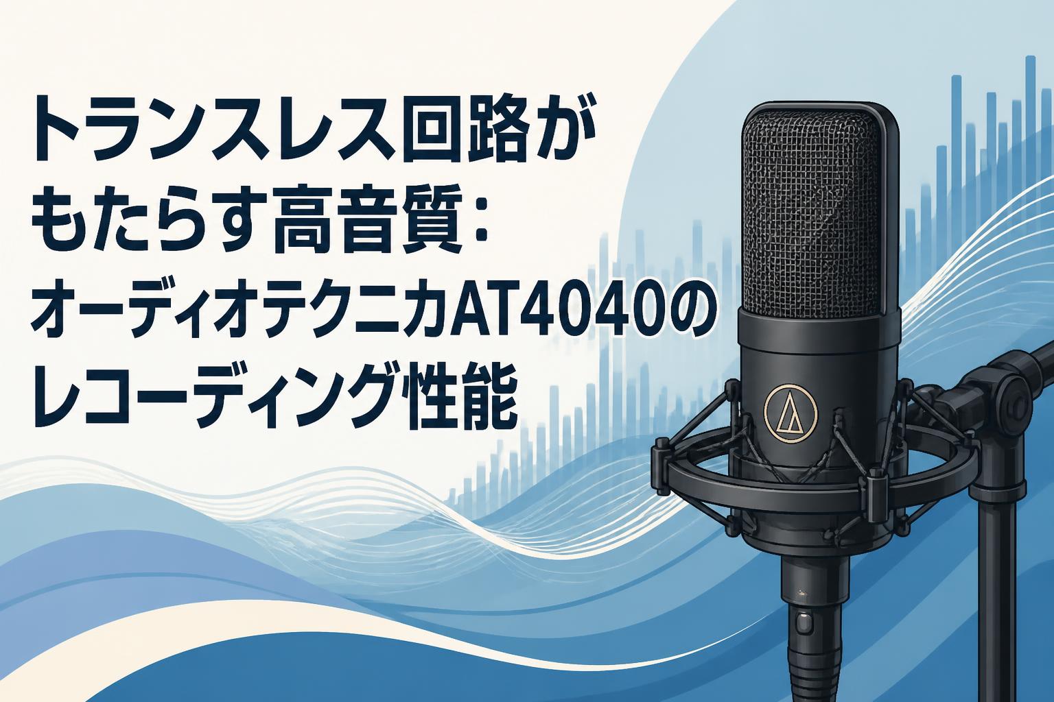 配信機器・PA機器・レコーディング機器 AT4040 トランスレス回路がもたらす高音質：オーディオテクニカAT4040の