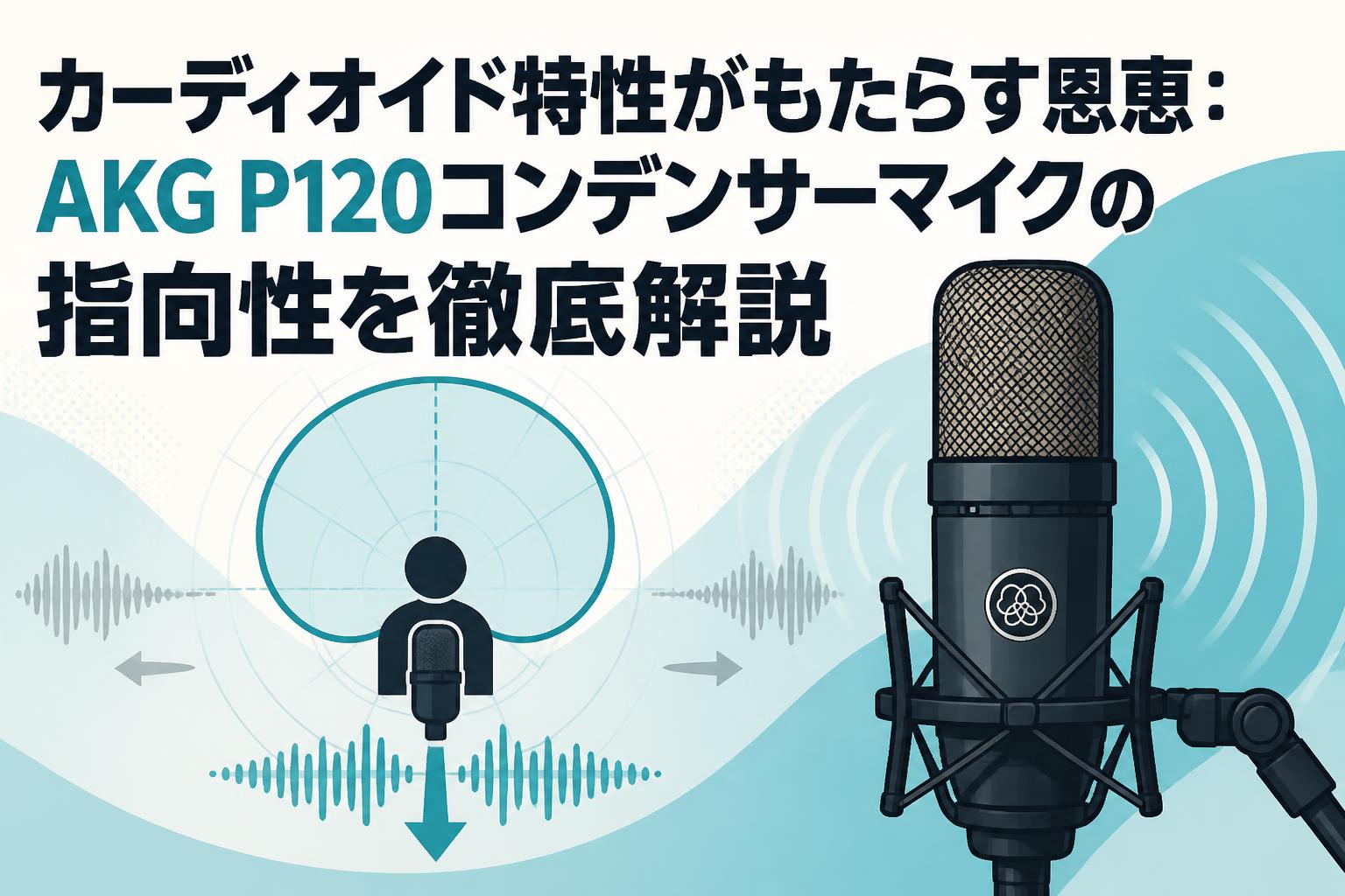 ほぼ未使用 AKG (アーカーゲー) P120 コンデンサーマイク カーディオイド特性がもたらす恩恵：AKG P120コンデンサーマイクの指向