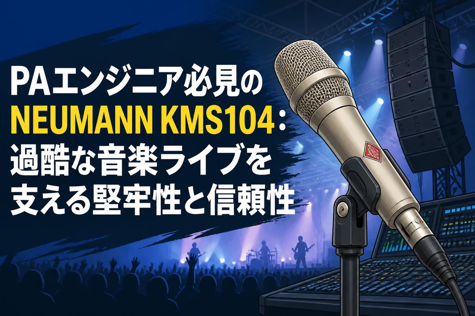 PAエンジニア必見のNEUMANN KMS104：過酷な音楽ライブを支える堅牢性と