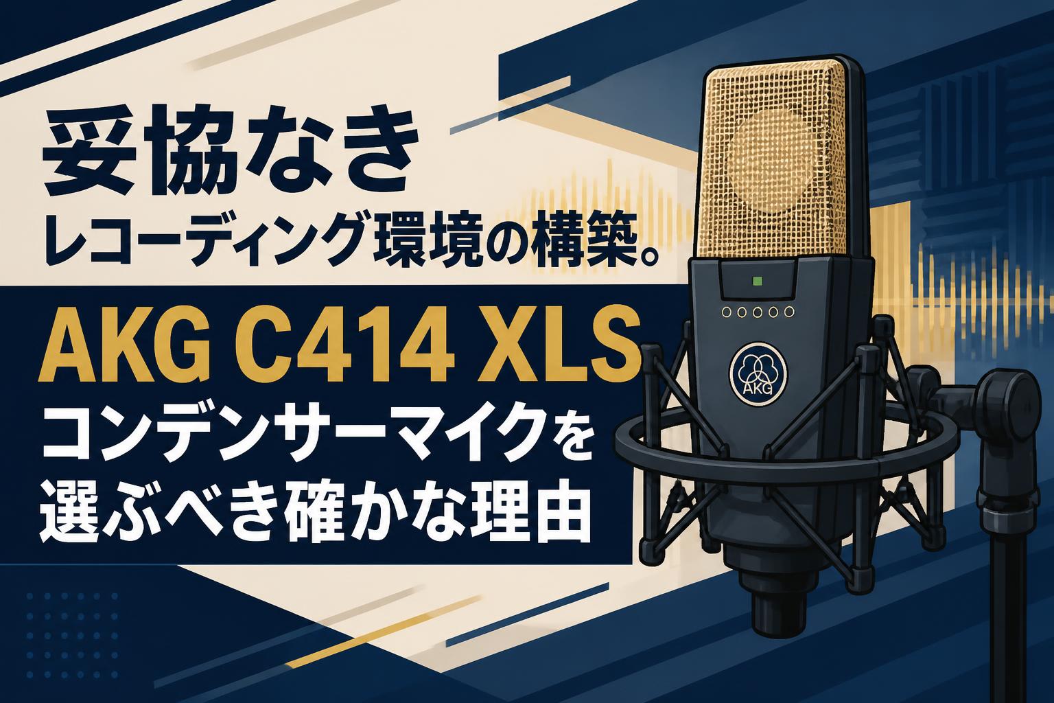 妥協なきレコーディング環境の構築。AKG C414 XLSコンデンサーマイクを
