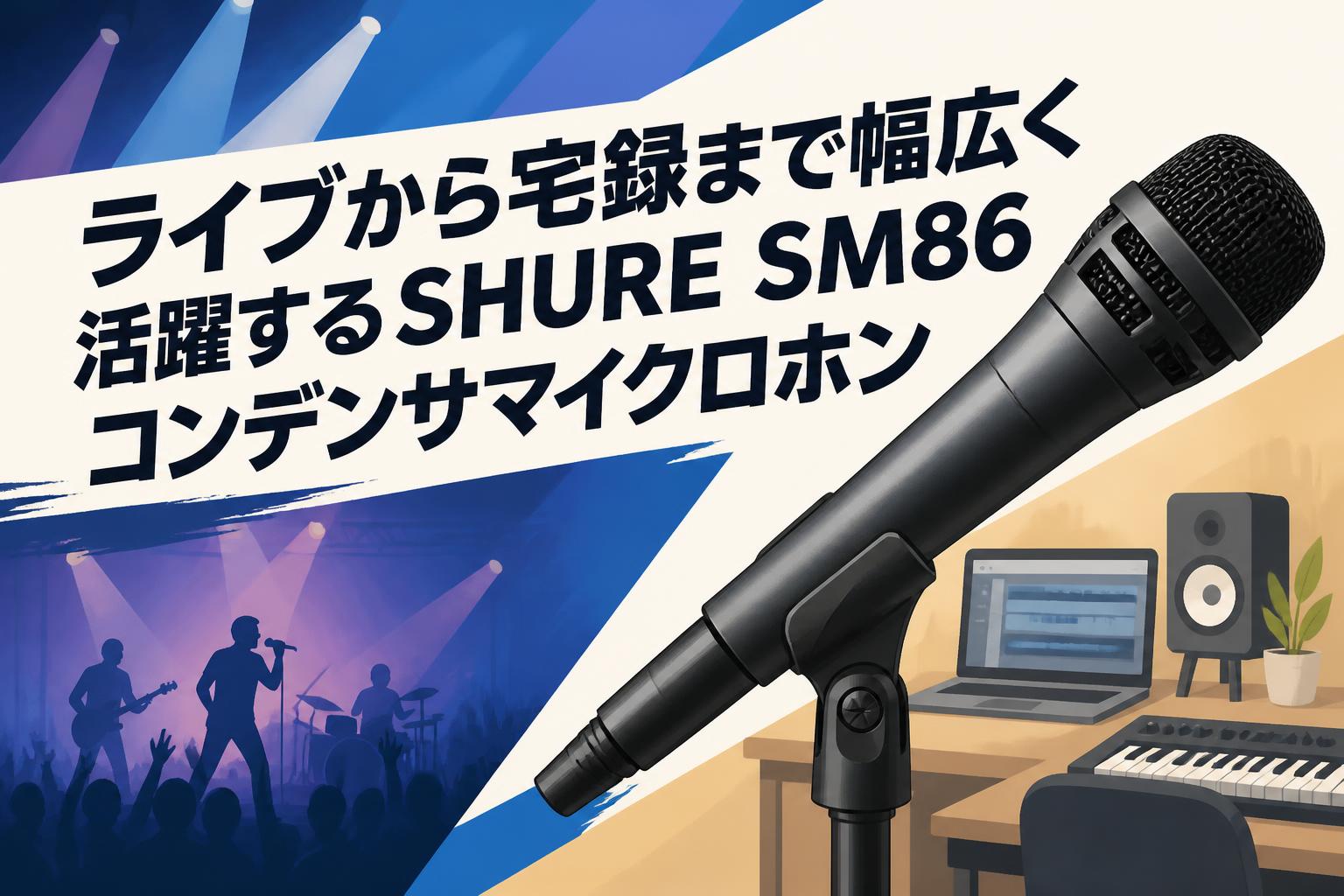 ライブから宅録まで幅広く活躍するSHURE SM86コンデンサマイクロホン