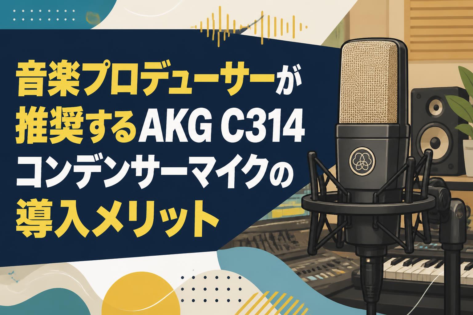 音楽プロデューサーが推奨するAKG C314コンデンサーマイクの導入