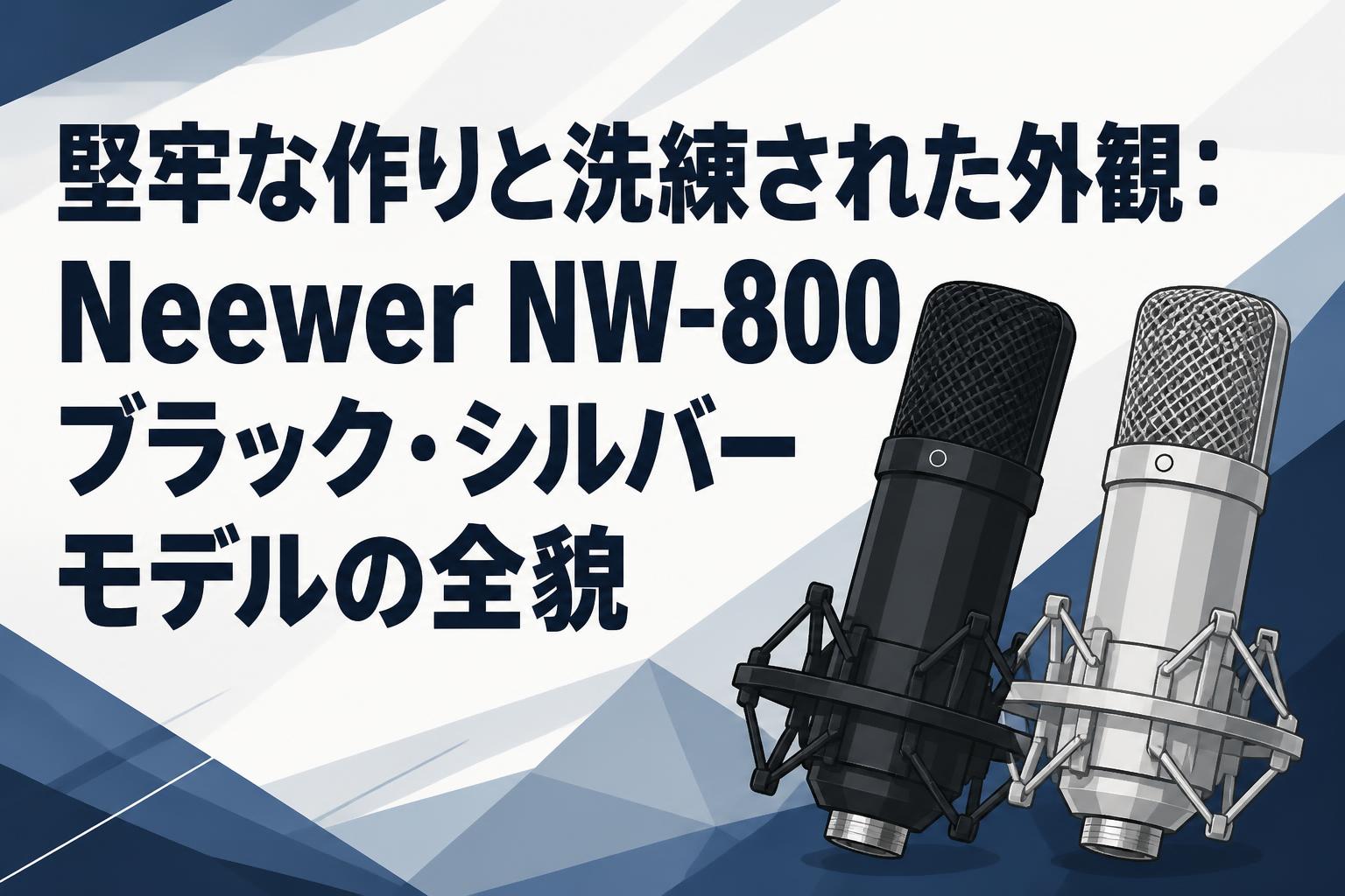 堅牢な作りと洗練された外観：Neewer NW-800ブラック・シルバーモデル