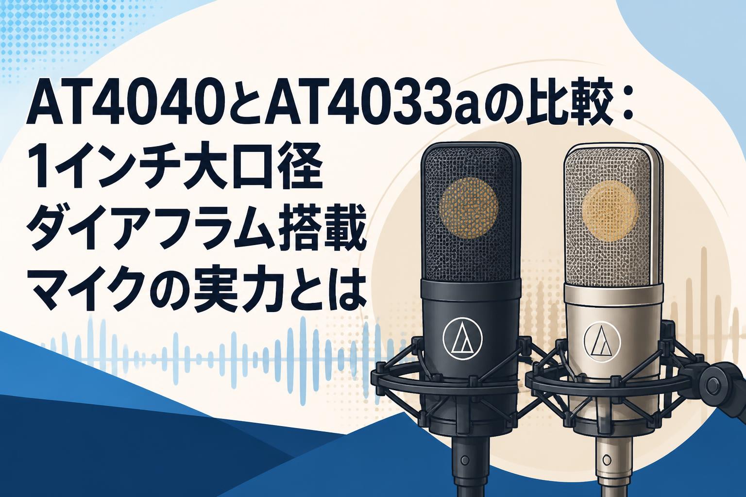 AT4040とAT4033aの比較：1インチ大口径ダイアフラム搭載マイクの実力と