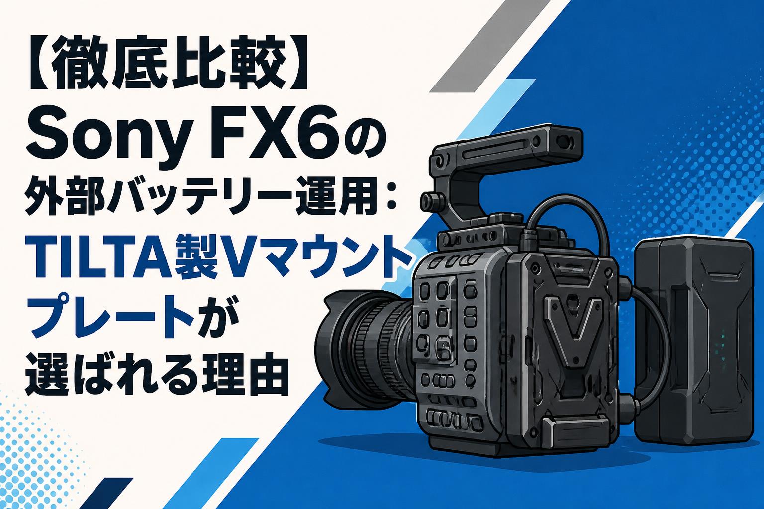 徹底比較】Sony FX6の外部バッテリー運用：TILTA製Vマウントプレートが