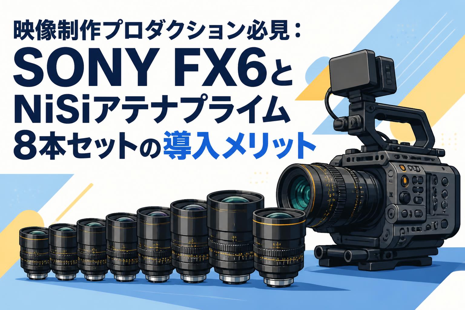 映像制作プロダクション必見：SONY FX6とNiSiアテナプライム8本セット