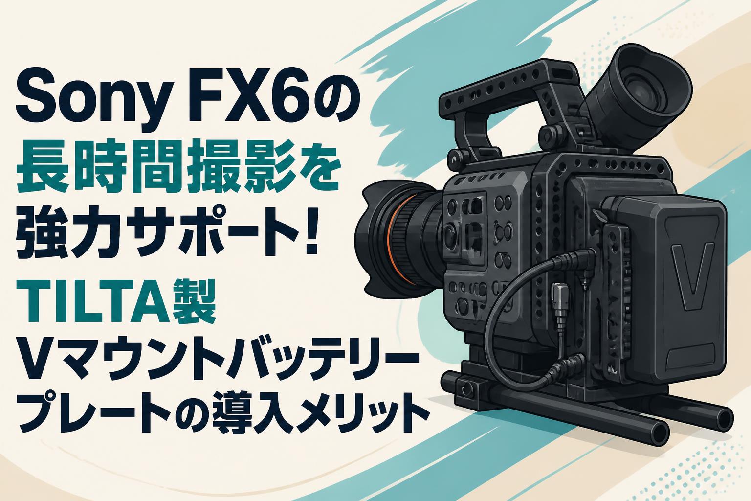 Sony FX6の長時間撮影を強力サポート！TILTA製Vマウントバッテリー