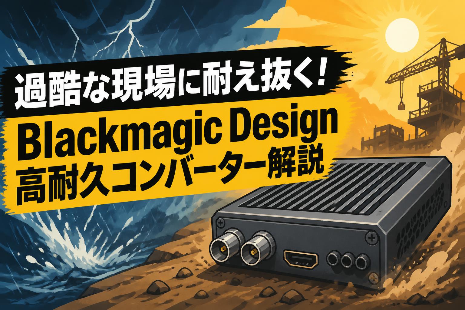 過酷な現場に耐え抜く！Blackmagic Design高耐久コンバーター解説