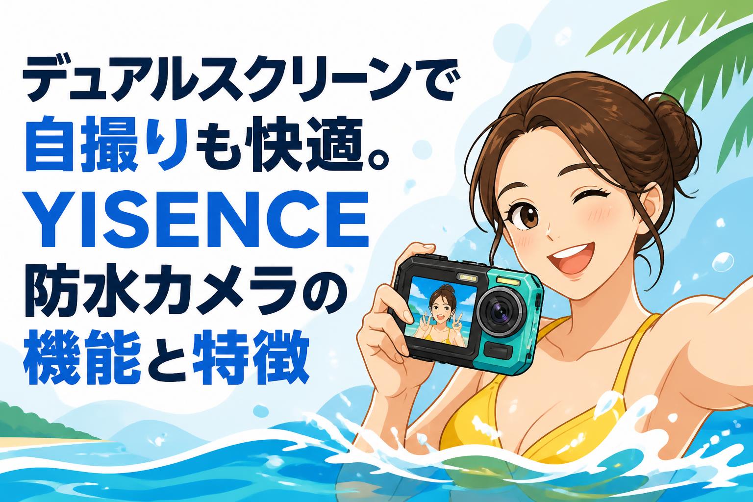 デュアルスクリーンで自撮りも快適。YISENCE防水カメラの機能と特徴