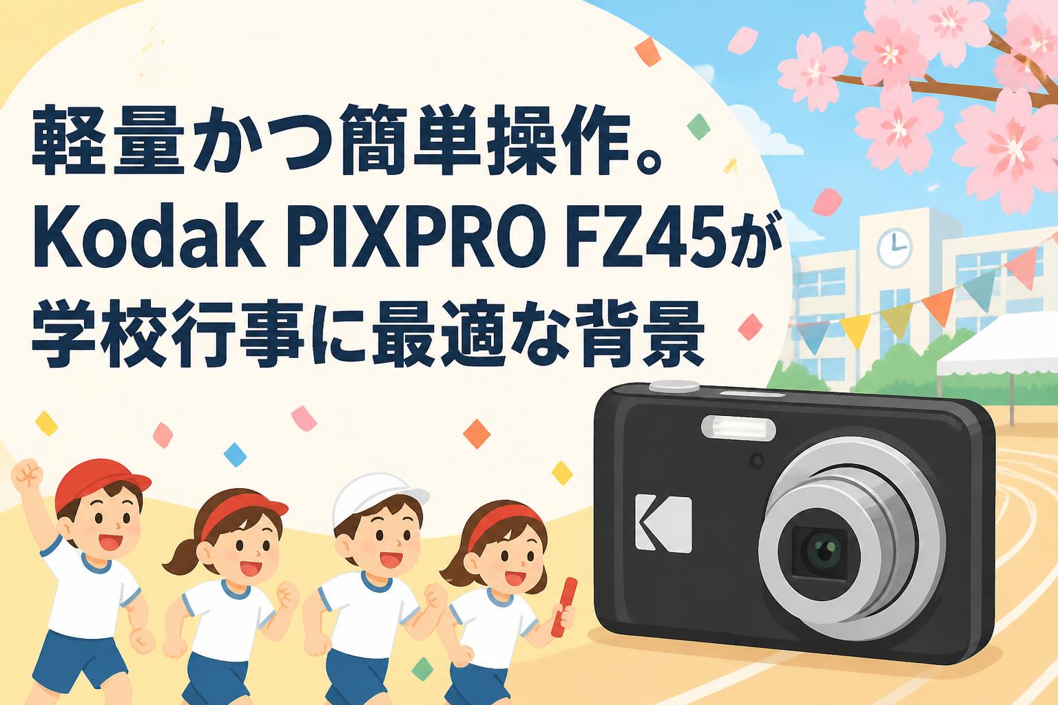 軽量かつ簡単操作。Kodak PIXPRO FZ45が学校行事に最適な背景 | PANDA